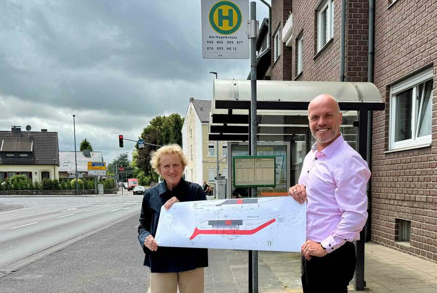Fortschritt beim barrierefreien Ausbau der Bushaltestellen in Grevenbroich